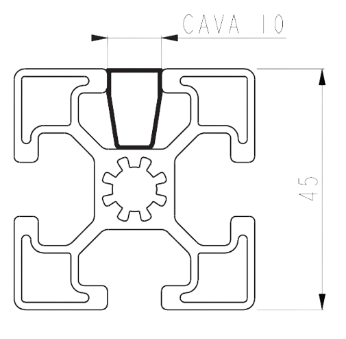 COPRICAVA SR.45 CAVA10 MA1868 NERO L=3M - 1