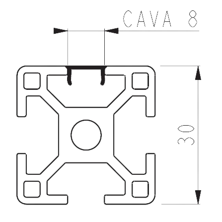 COPRICAVA PP SR30/40 CV8 L=2MT - 1