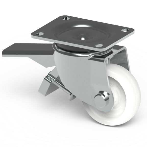 RUOTA GIREVOLE CON FRENO 100X30 -MAXIMA - 1