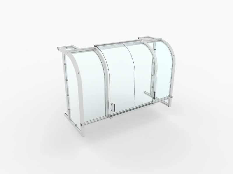 PORTA SCORREVOLE RAGGIATA SENZA TELAIO - 1